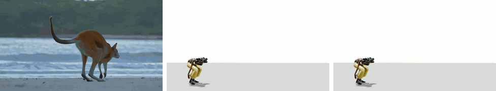 Editing human height during kangaroo-like jumping