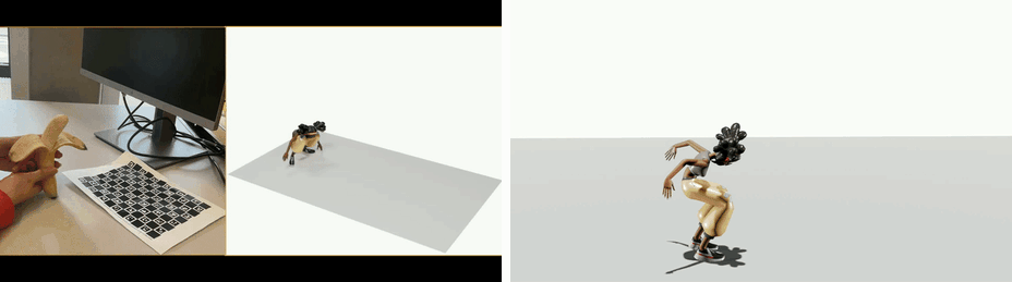 Physical-proxies-based reenactment comparison example